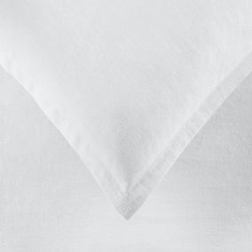 Wellington White Linen Cotton Quilt Cover Set by Bianca