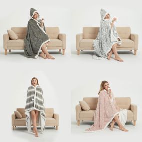 Fur hooded robe discount