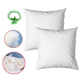 Extra Filled Fibre Ball 65cm x 65cm Square Euro Continental Bounce Cotton Pillow 