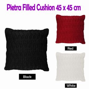 Hermosa Filled Cushion 43cm x 43cm VERMILLION COAL CHOC WASABI VIOLET TAUPE 