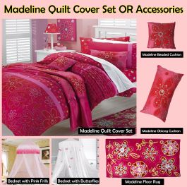 MADELINE Red Quilt Cover Set by Jiggle & Giggle