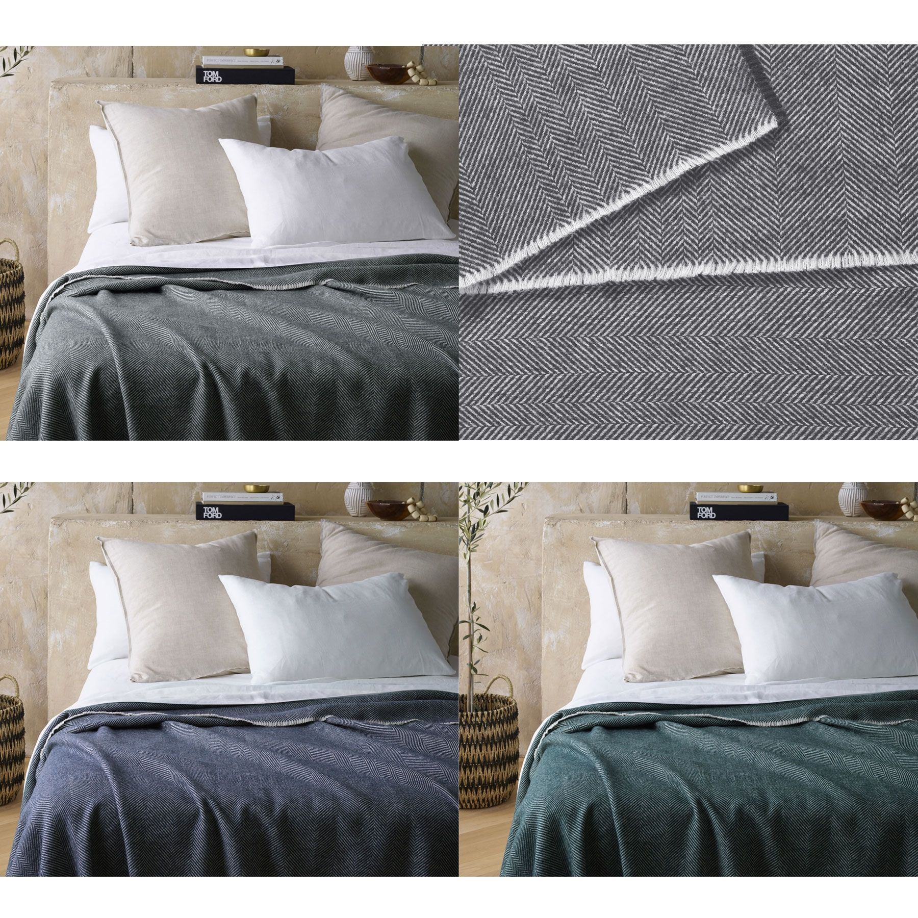 400gsm Herringbone Wool Blanket by Accessorize