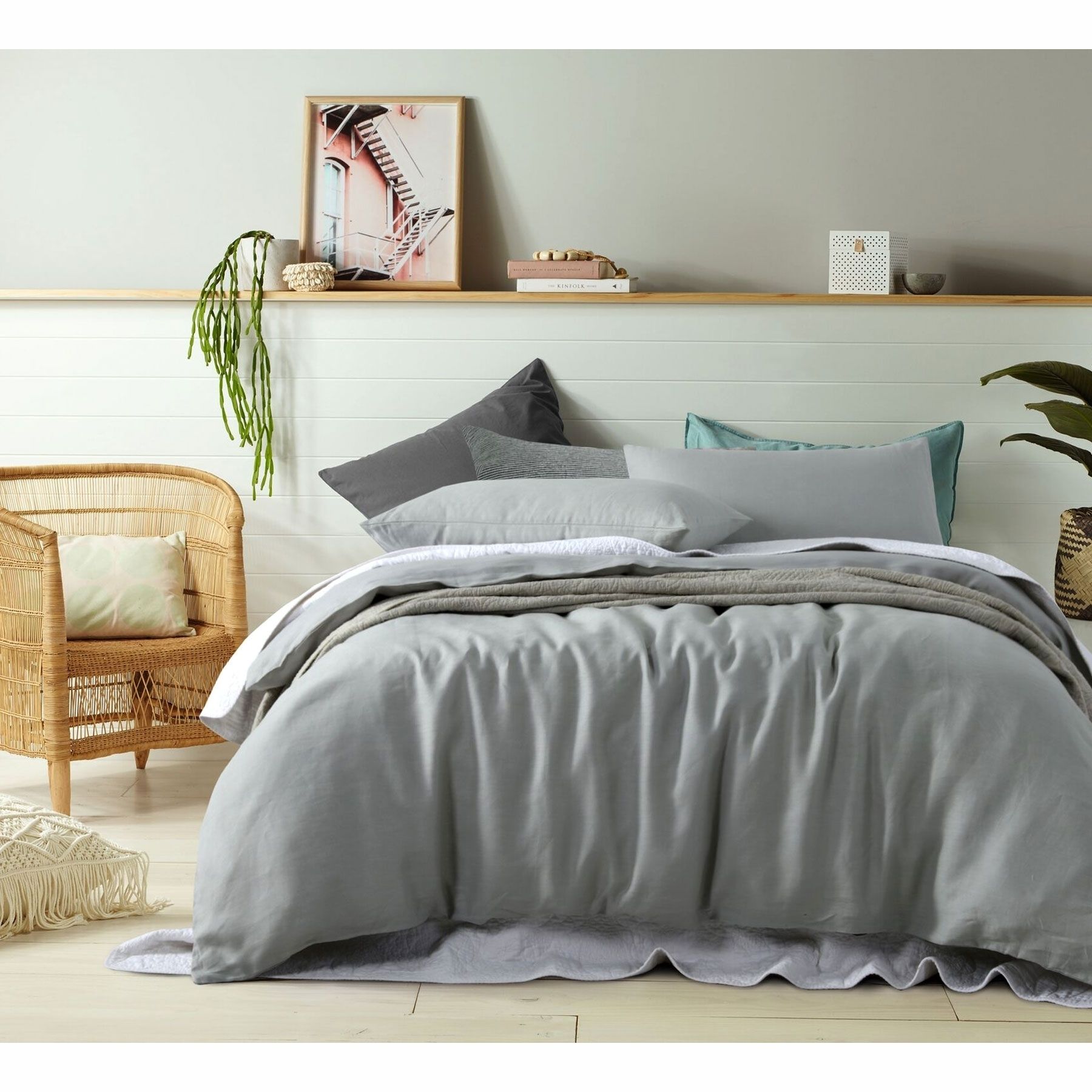 grey quilt cover sets