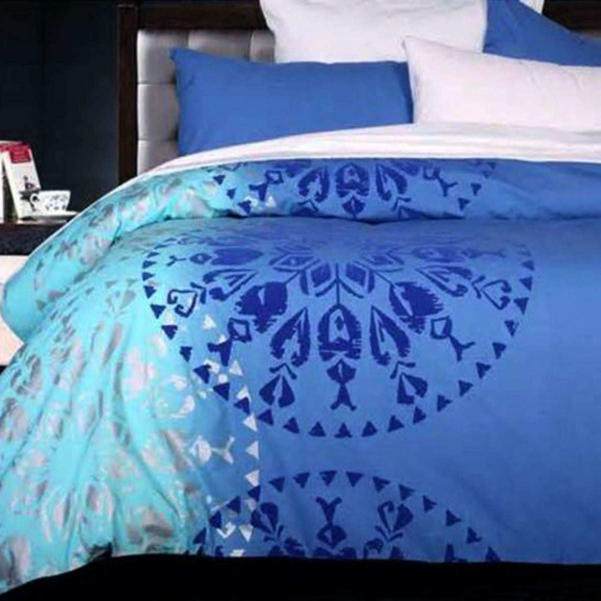 Navajo Blue Quilt Cover Set Single By, Navajo Duvet Cover