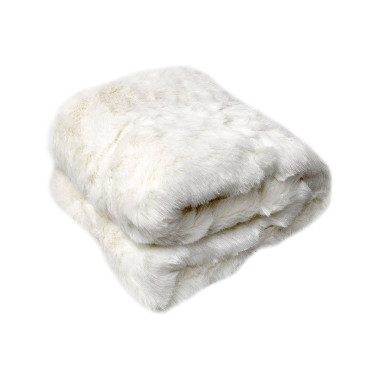 Arctic fox faux fur throw top