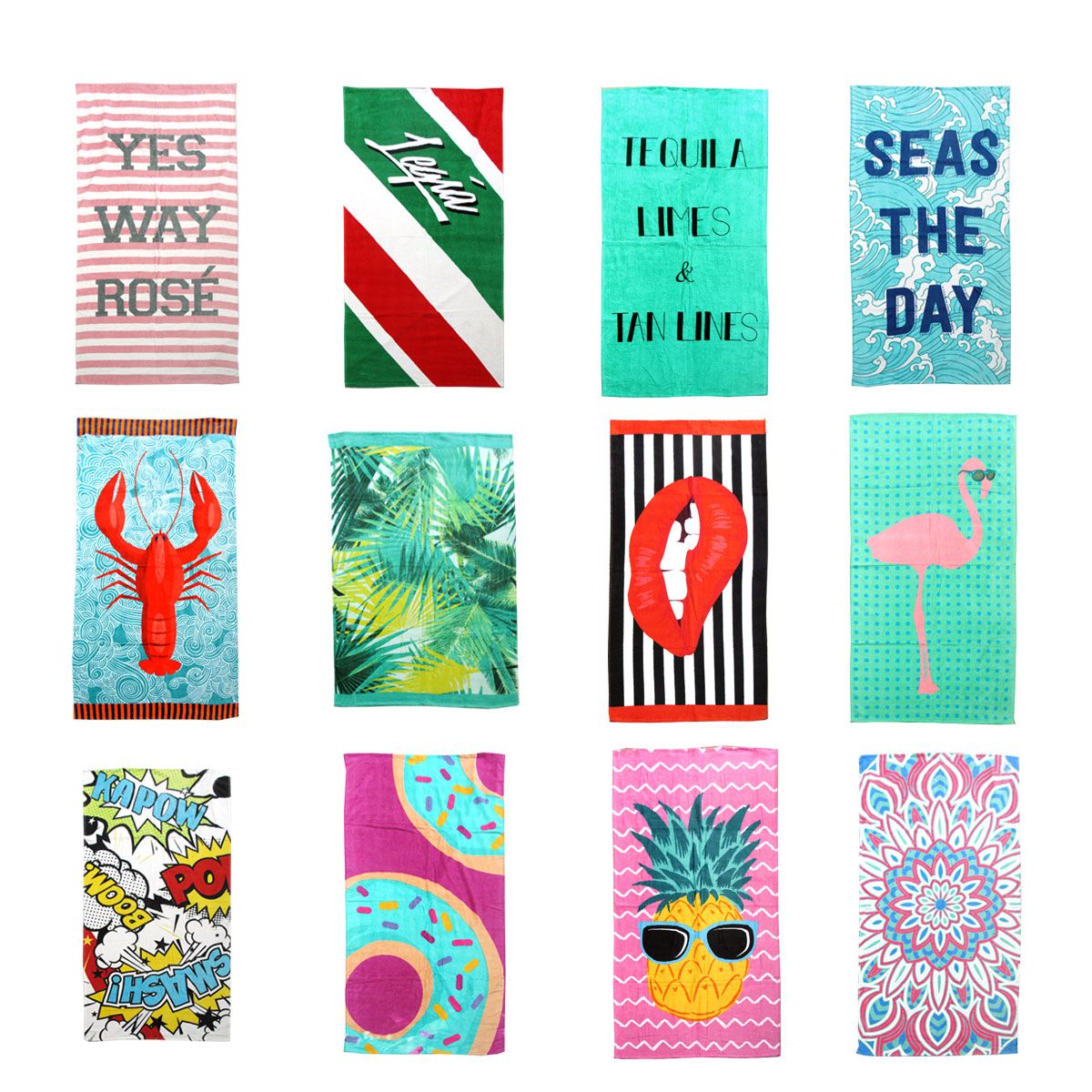 Cotton craft oversized online woven velour beach towel
