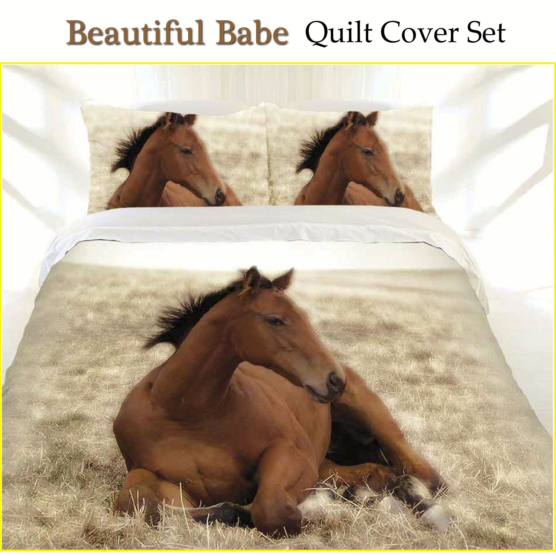 Mustang quilt cover sales