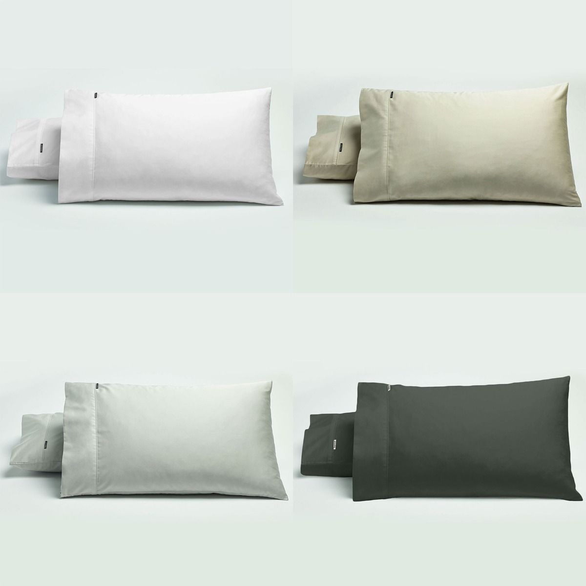 Pair of Standard Pillowcases 500TC 100 Cotton Sateen by Bianca