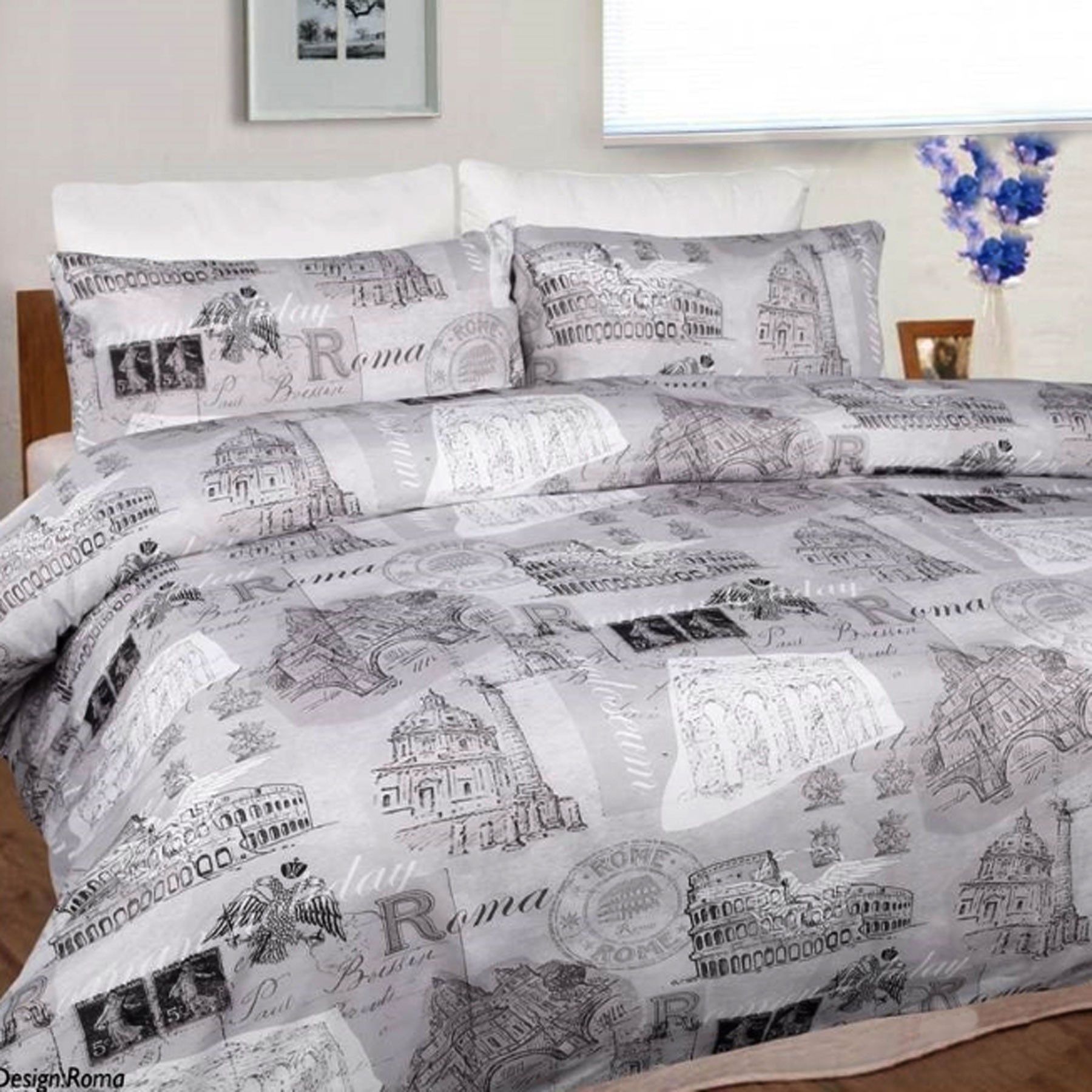 Printed Soft Feel Quilt Cover Set by Georges Fine Linens QUEEN KING