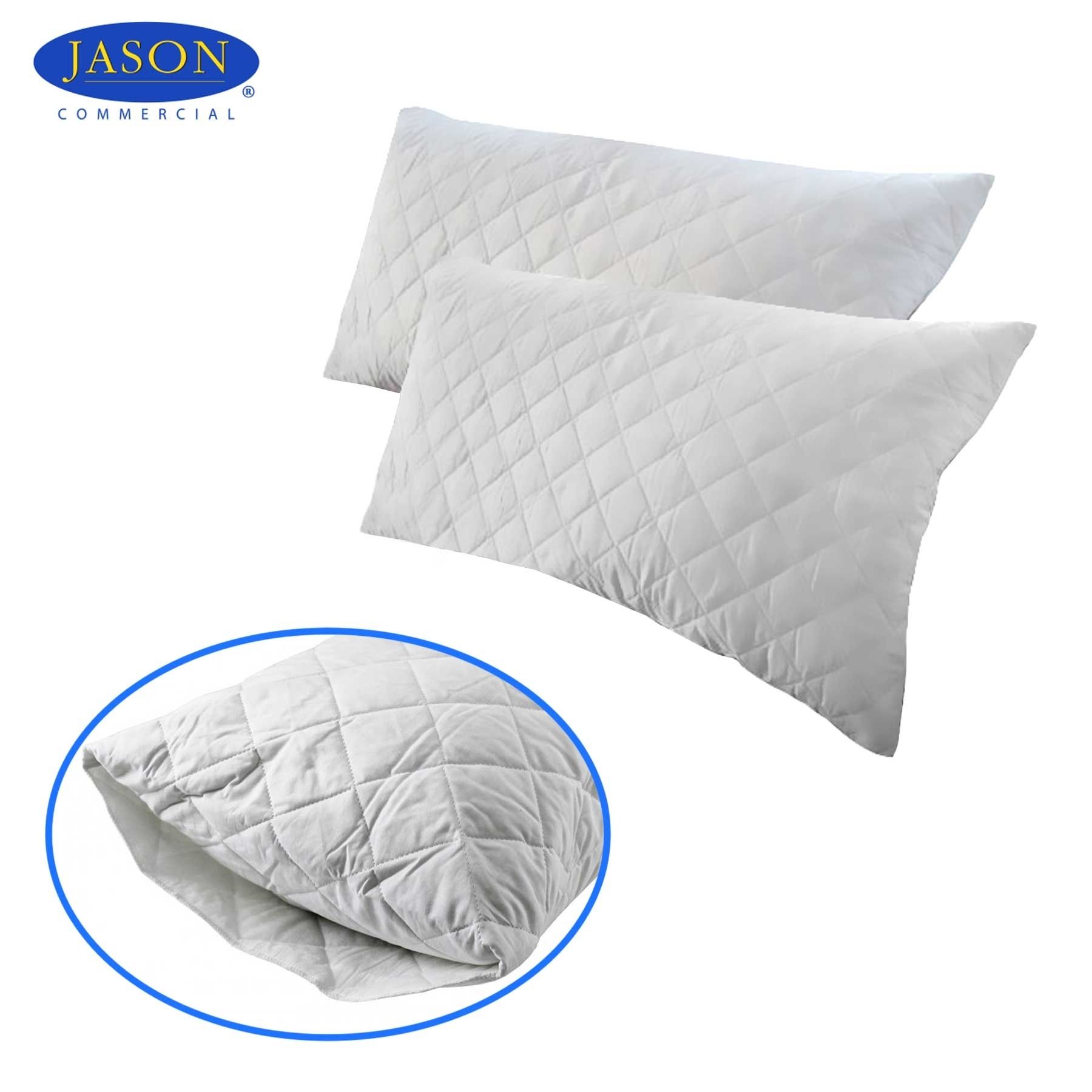 Twin Pack of Quilted Cotton King Pillow Protectors