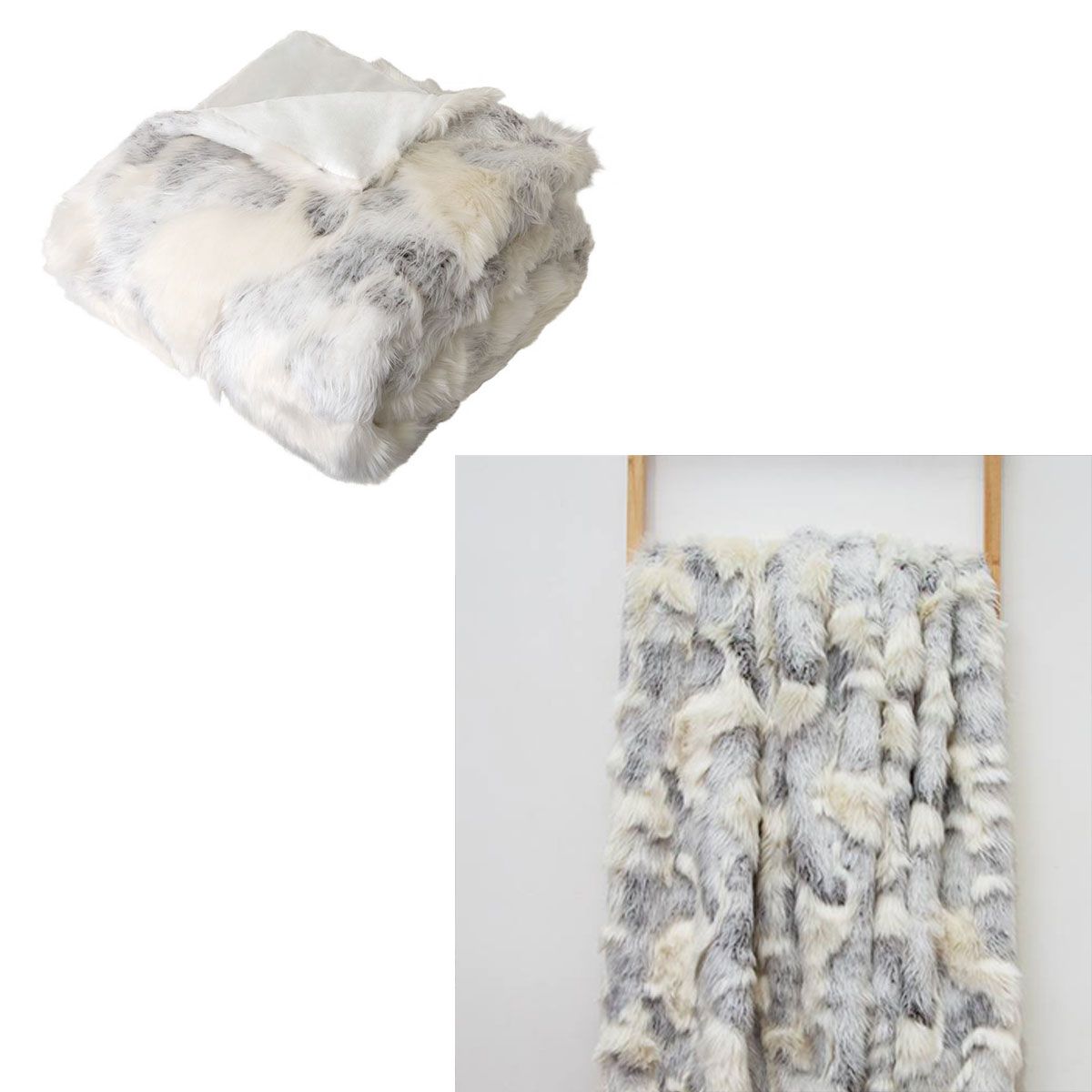 Arctic Luxury Faux Fur Throw 130 x 160cm by J Elliot Home