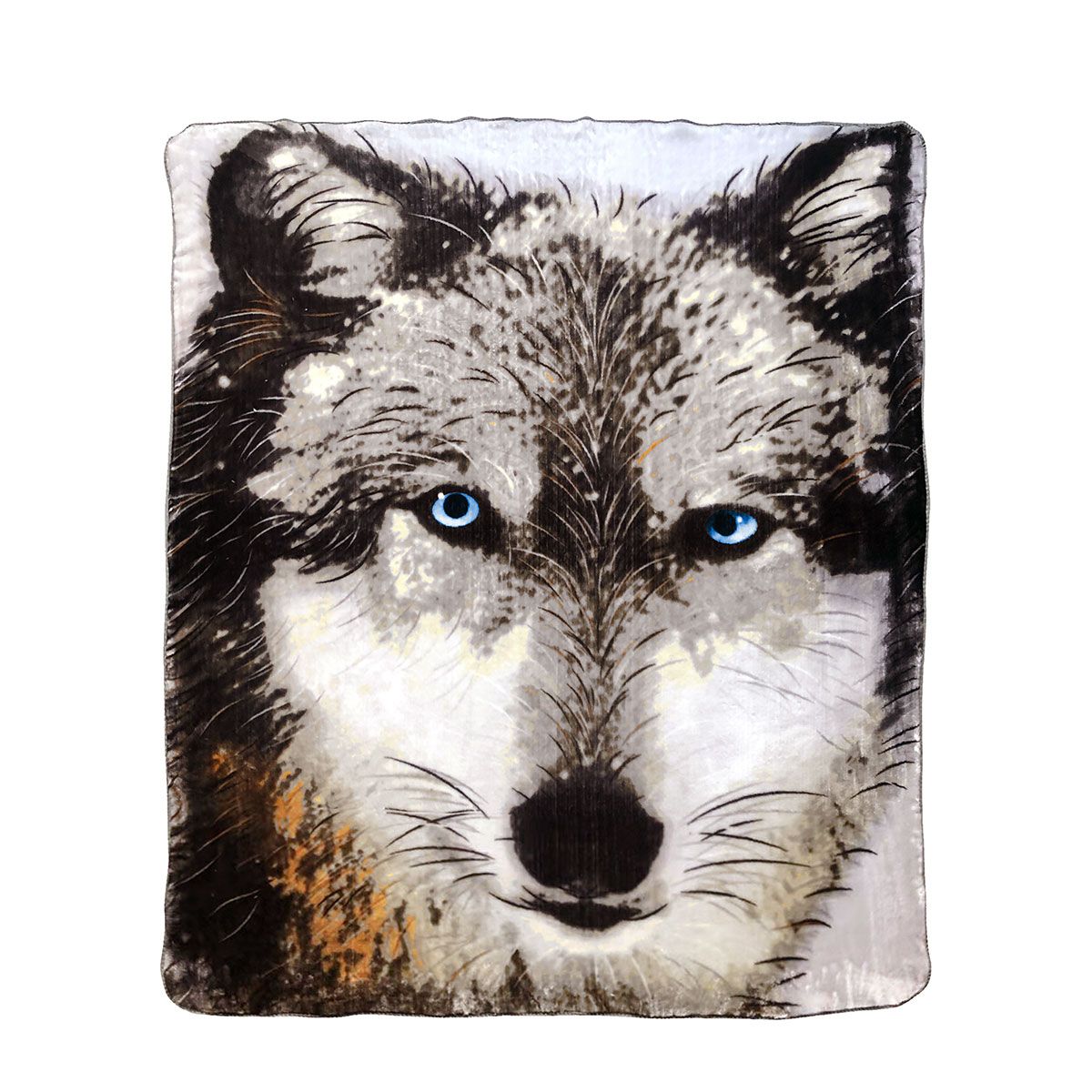350gsm Wolf Photo Mink Blanket 220 x 240 cm by J.elliot