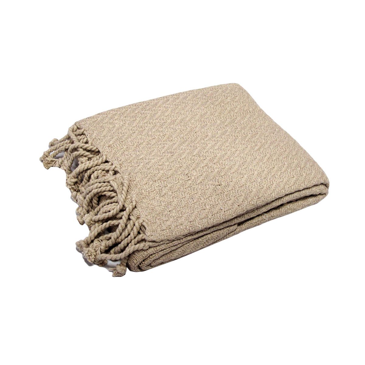 Taupe knitted throw clearance