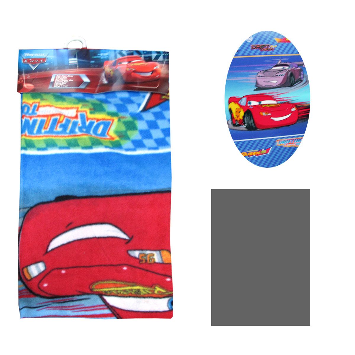 McQueen Cars Drift Crew Red Blue Polar Fleece Throw Blanket 80cm x 110cm