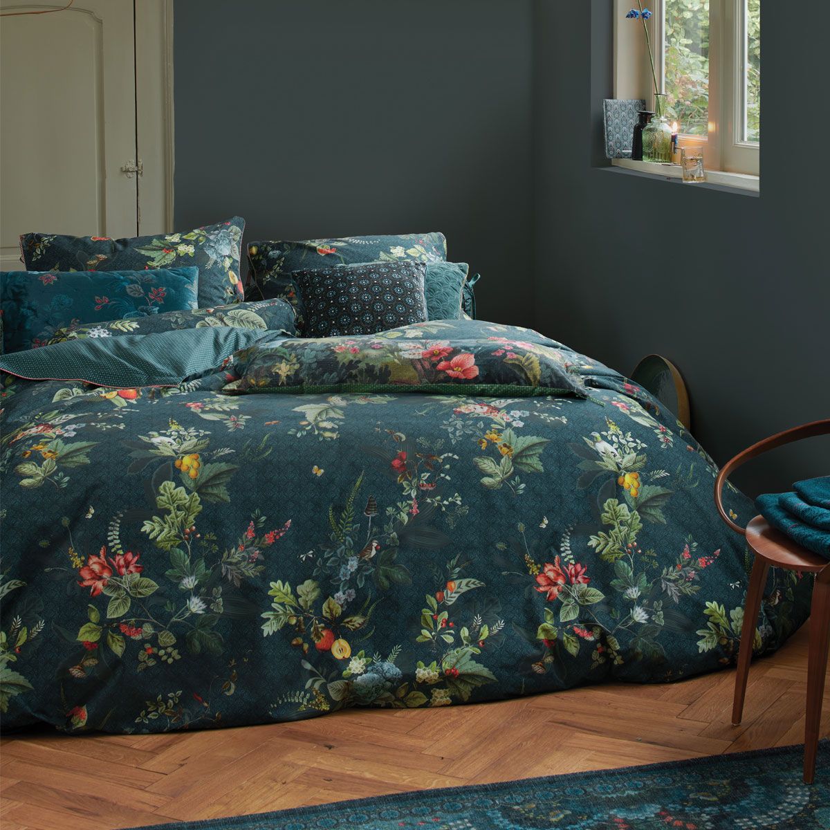 Dark shop blue quilt
