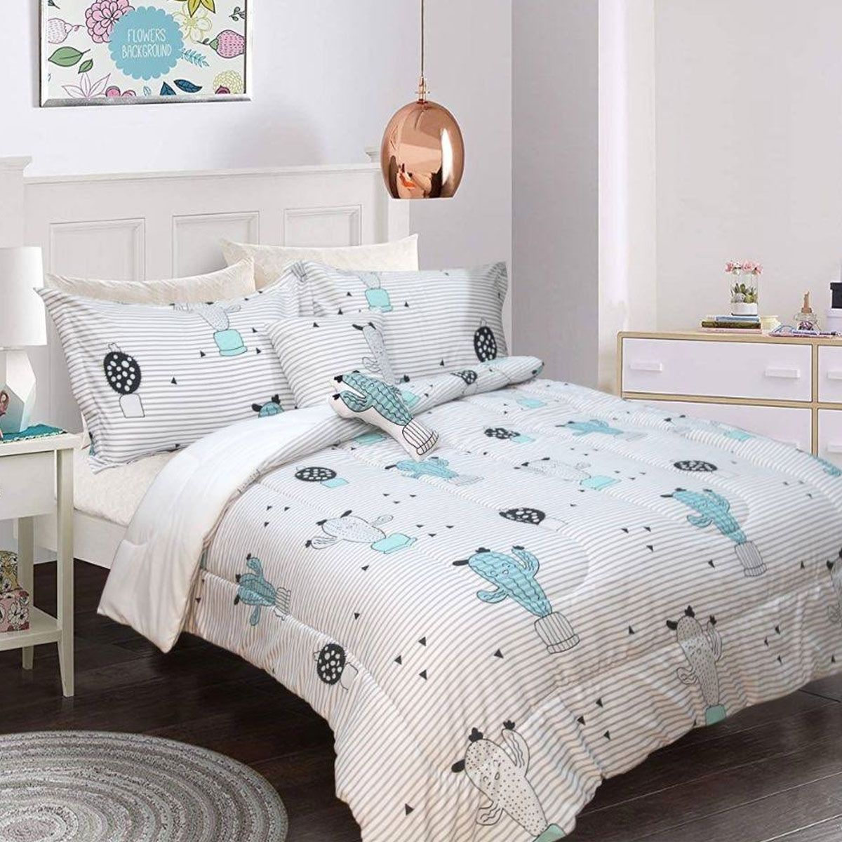5 Piece Kids Comforter Set Cactus by Ramesses