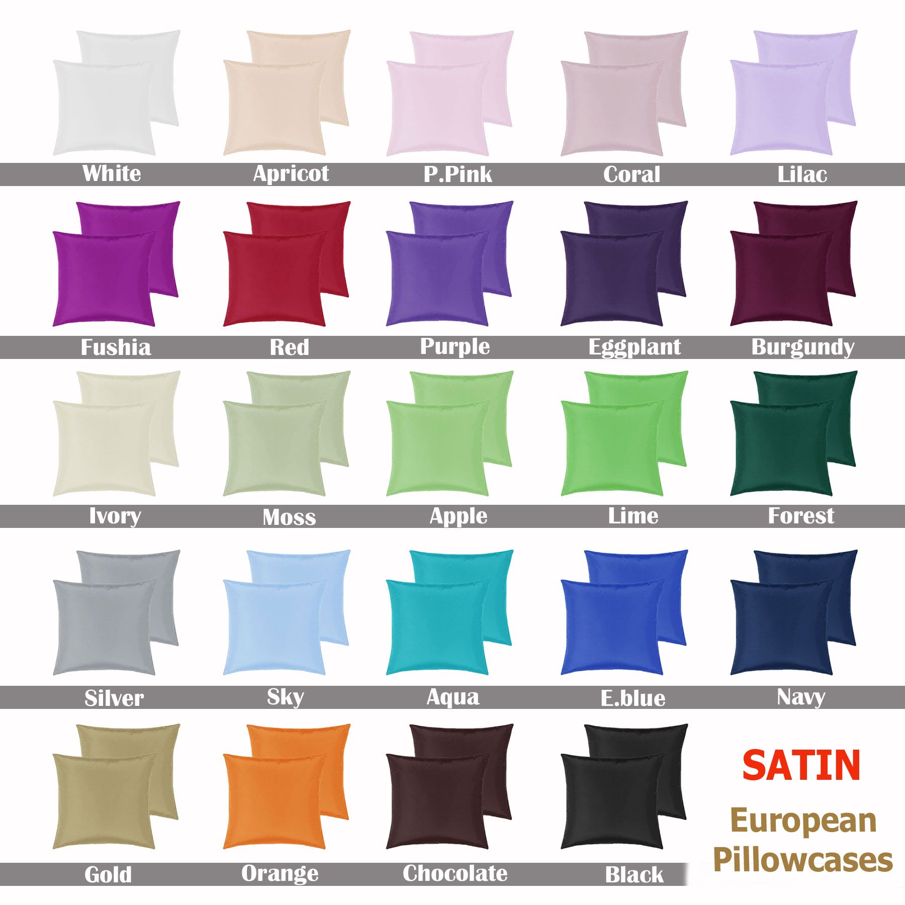 Satin european pillowcases top