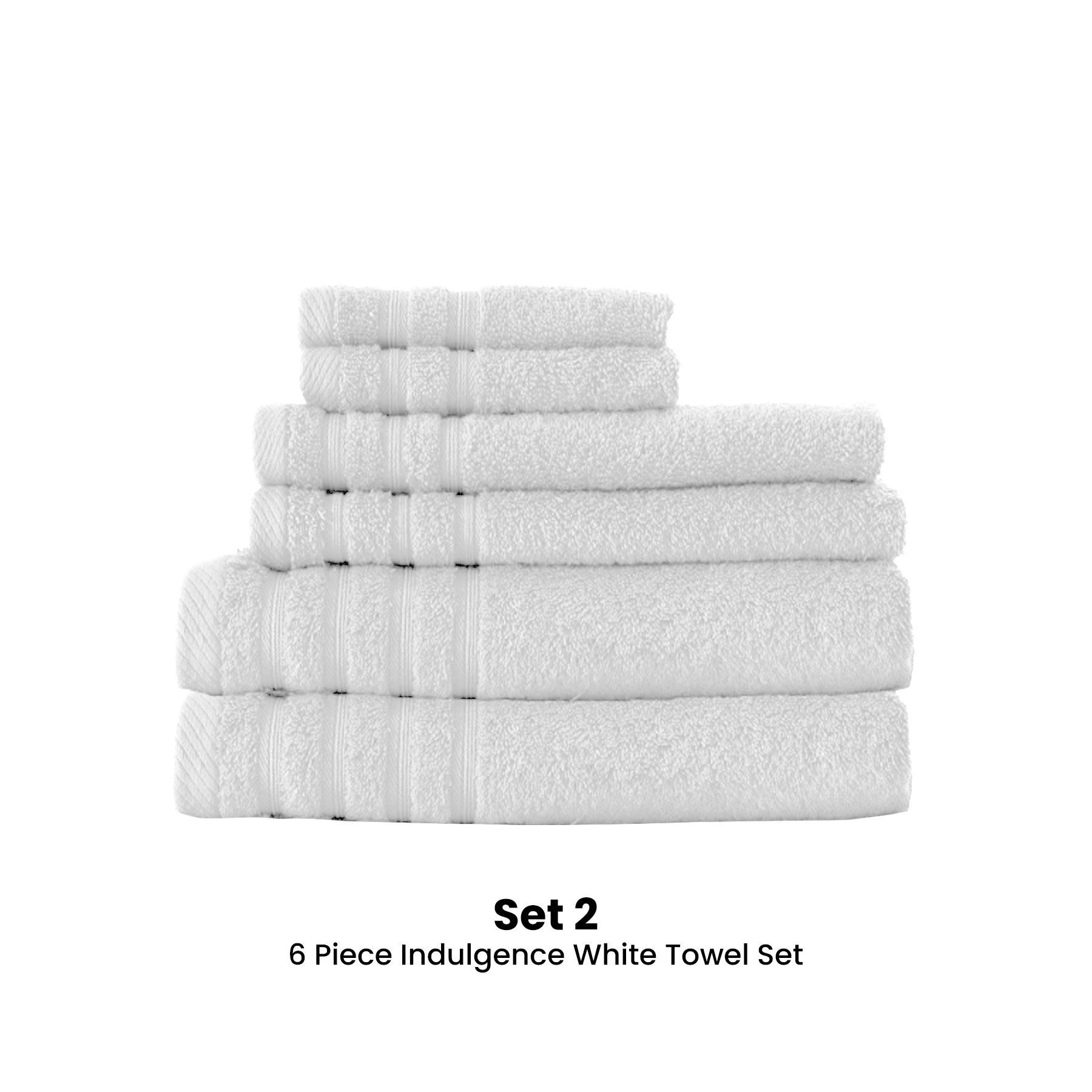 400GSM Set of 2 Cotton Terry Striped Bath Towels 68 x 137cm 