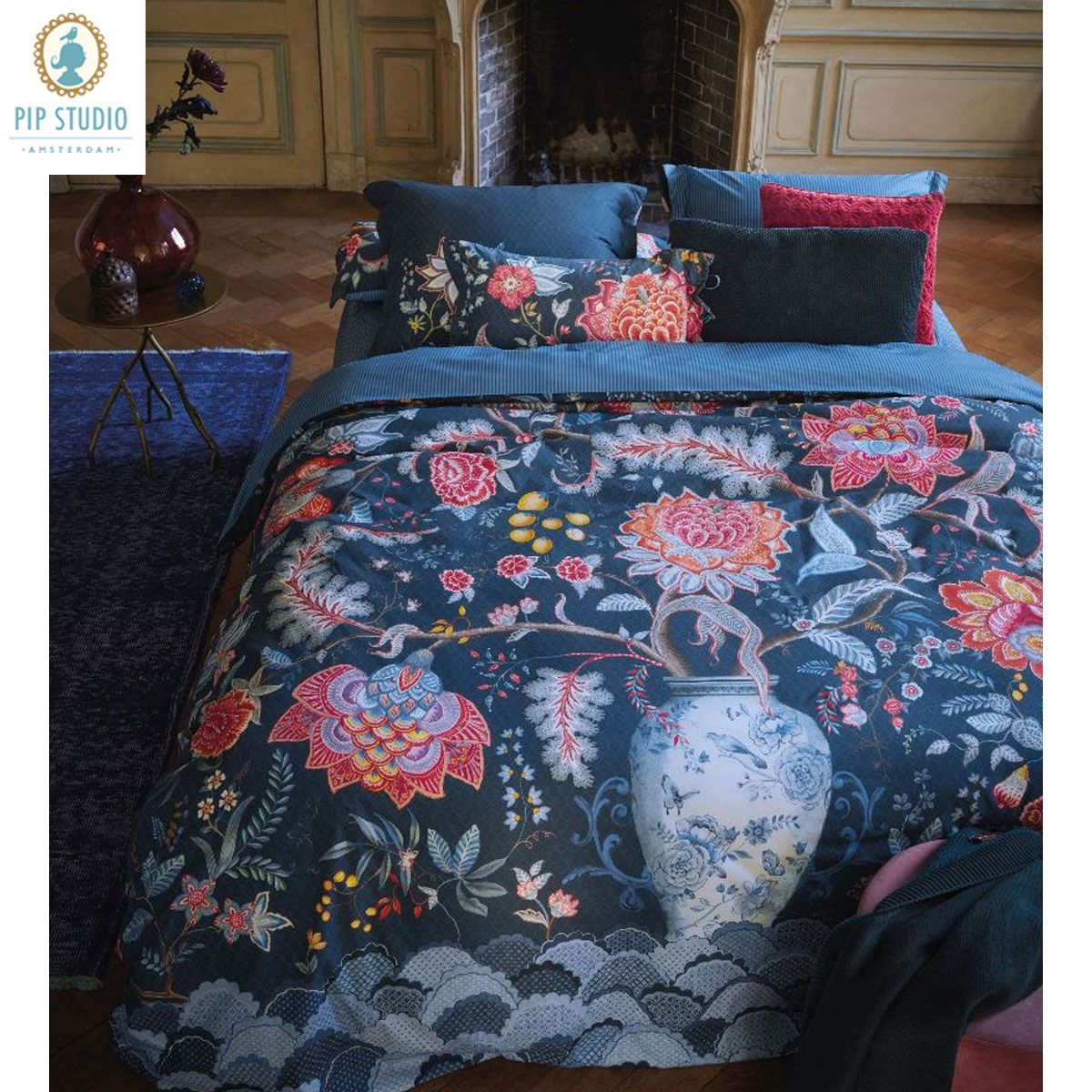 Dark online blue quilt