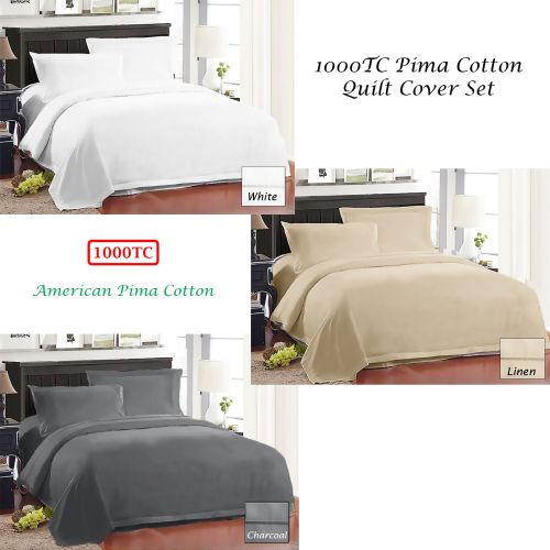 1000TC American Pima Cotton Quilt Cover Set by Ramesses