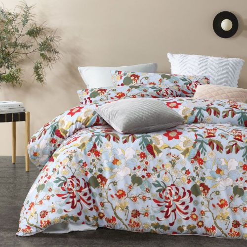 Florent Blue Printed Quilt Cover Set by Big Sleep