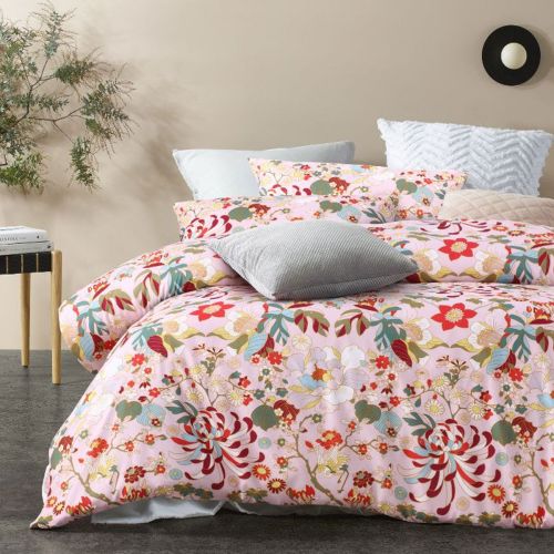 Florent Pink Printed Quilt Cover Set by Big Sleep