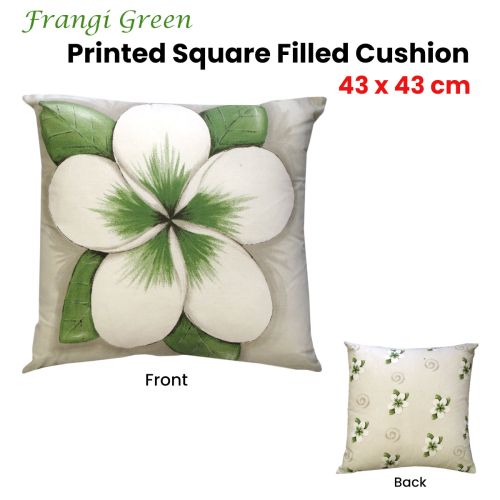 Frangi Green Square Filled Cushion 43 x 43 cm