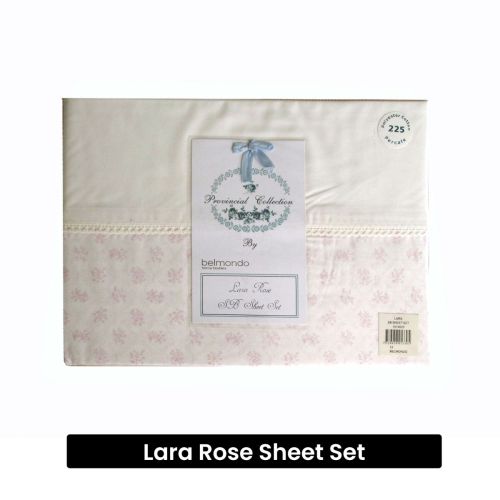 225TC Lara Rose Sheet Set Single by Belmondo