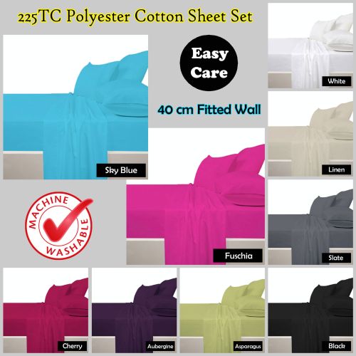 225 TC Polyester Cotton Sheet Set by Accessorize
