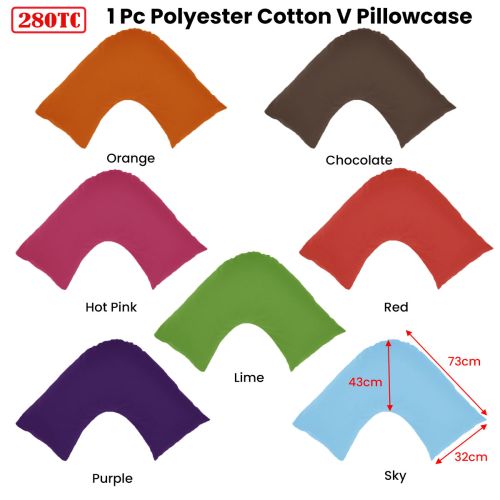 280TC EasyCare Polyester Cotton V Pillowcase