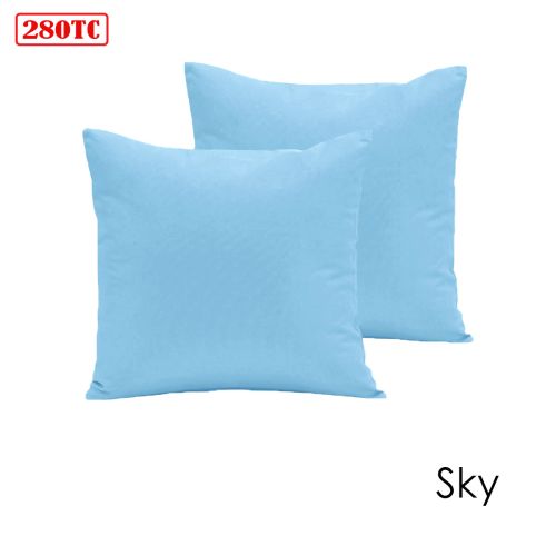 Pair of 280TC Polyester Cotton European Pillowcases 64 x 64 cm