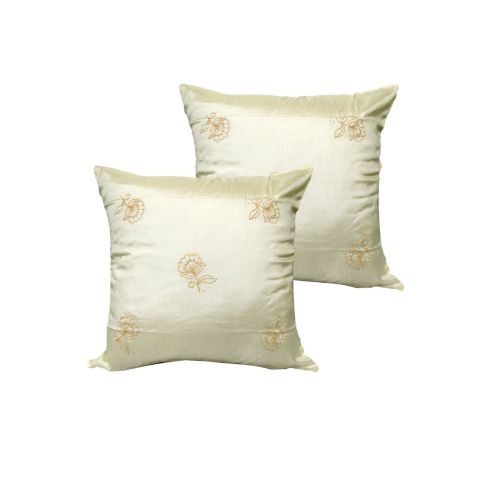 Set of 2 Tiarni Embroidery Faux Silk Square Cushion Covers 45 x 45 cm by Accessorize