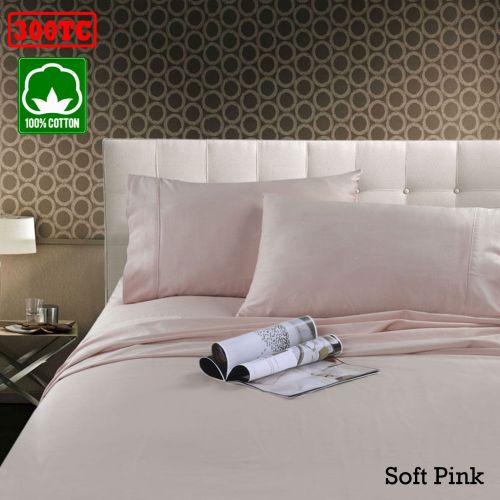 300TC Hotel Quality Cotton Sateen Sheet Set by Kingtex