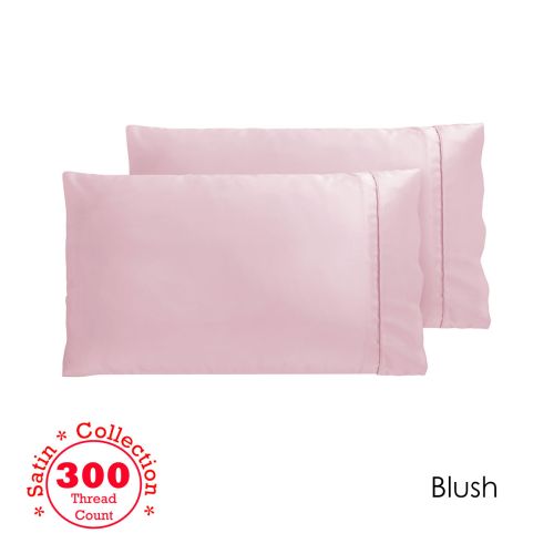 300TC Deluxe Essentials Satin Standard Pillowcases by Accessorize