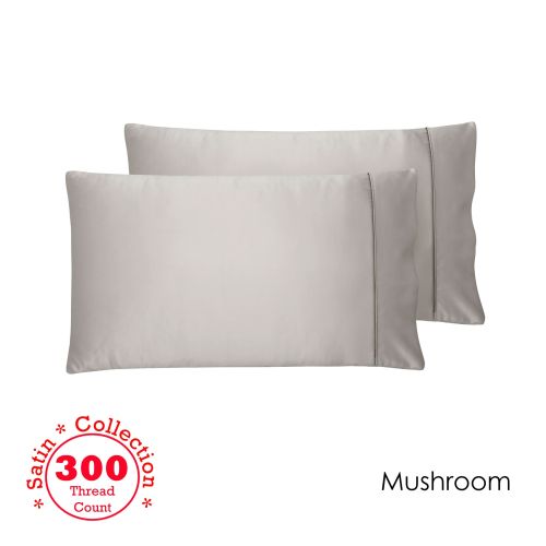300TC Deluxe Essentials Satin Standard Pillowcases by Accessorize
