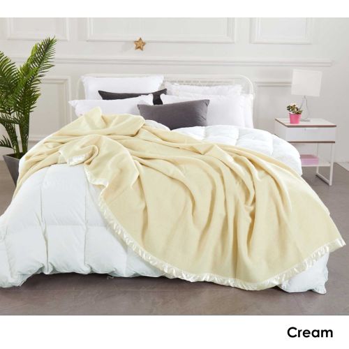 Australian Merino Wool Blanket Cream by Alastairs