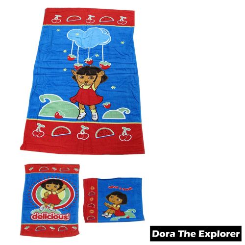 3 Pce Kids Licensed Beach Towel Set Dora the Explorer by Disney