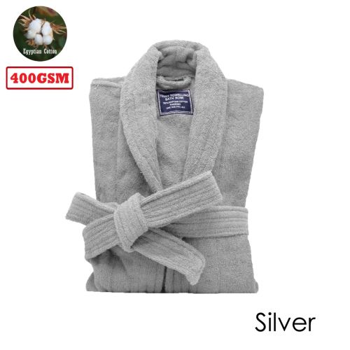 Egyptian cotton terry toweling bathrobe on sale