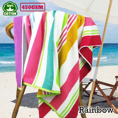 450gsm Cotton Jacquard Beach Towel 100 x 180 cm by Ramesses