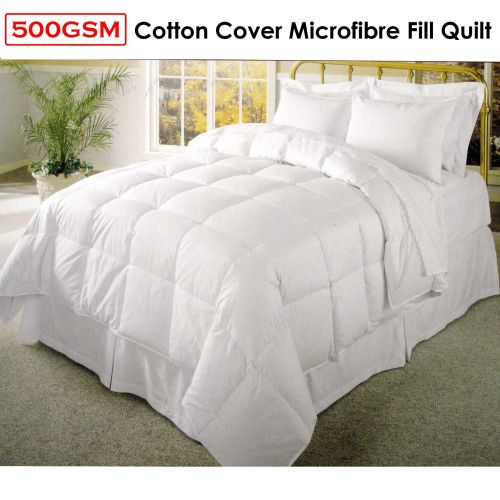 500GSM Cotton Cover Polyester Fill Quilt Queen