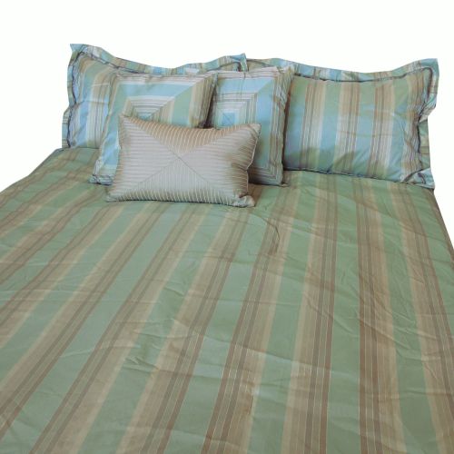 6 Pce Stripes Quilt Cover Bed Pack Queen