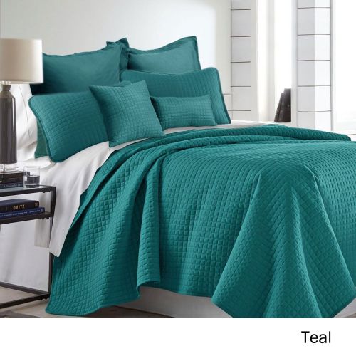 7 Piece Premium Hotel Collection Comforter Set Teal by Ramesses 