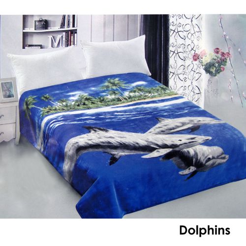 800GSM Luxury Reversible Mink Blanket Animal Pattern Queen 200 x 240 cm