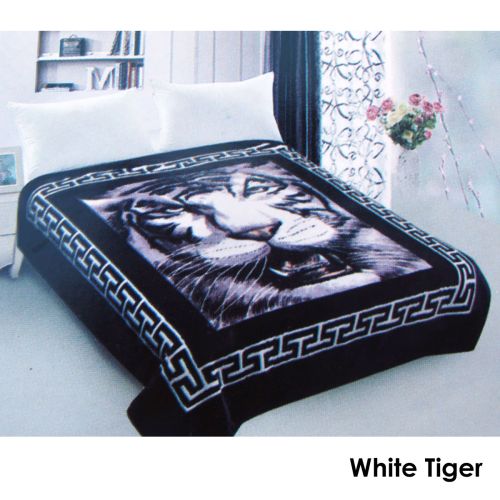 800GSM Luxury Reversible Mink Blanket Animal Pattern Queen 200 x 240 cm