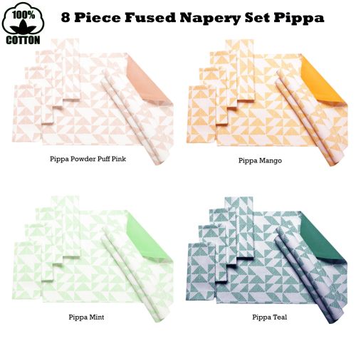 Set of 8 Cotton Napery Set Pippa by J.elliot Home