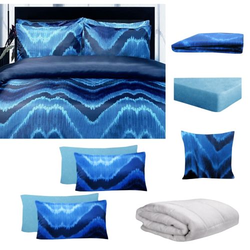 8 Pce Bed in a Bag Bed Pack Set Midnight Blue by Big Sleep
