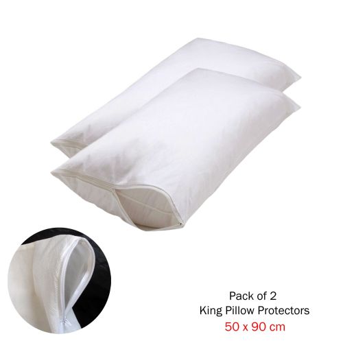 Pack of 2 Stain Resistant Pillow Protectors King