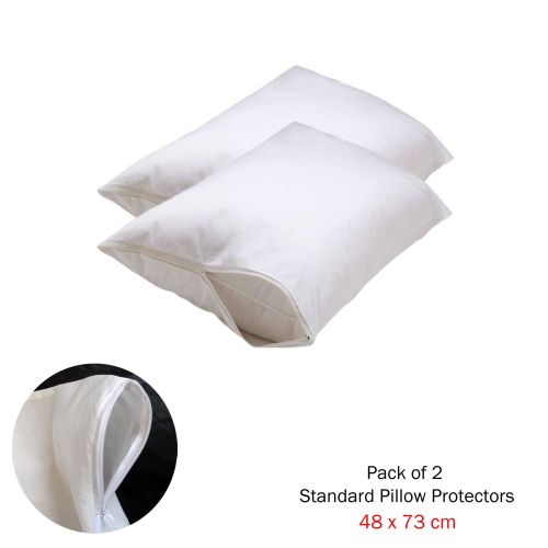 Pack of 2 Stain Resistant Pillow Protectors Standard