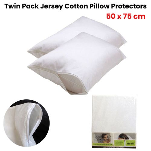 Twin Pack Jersey Cotton Pillow Protectors 50 x 75 cm by Abercrombie and Ferguson