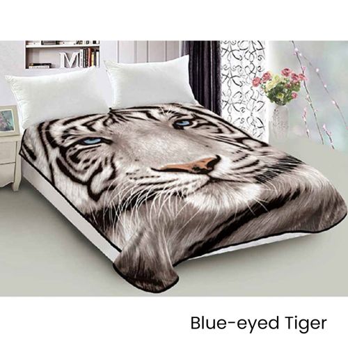 800GSM Luxury Reversible Animal Pattern Mink Blanket Queen 200 x 240 cm